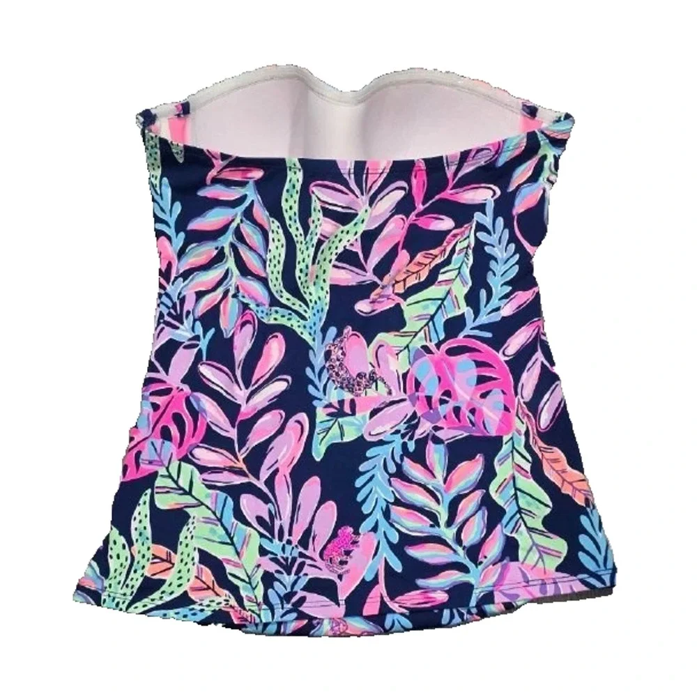 LILLY PULITIZER TANKINi TOP Swim Oyster Bay Navy Sz 4 A004895 - Picture 9 of 11
